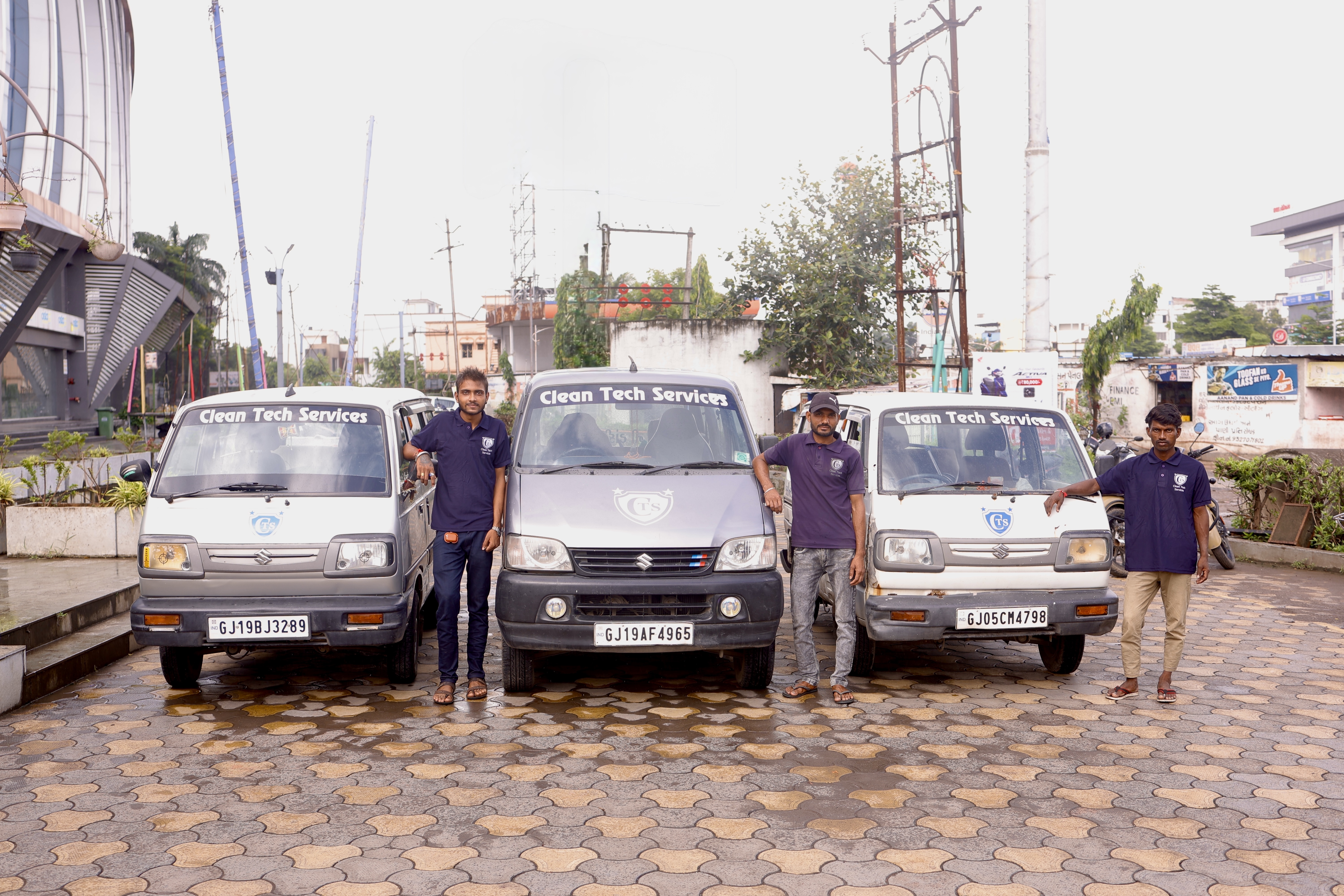 Cleantech Team with Vehicles